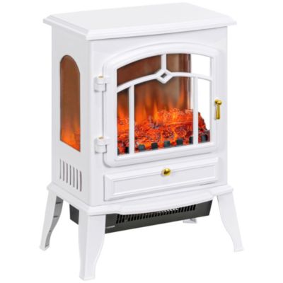 22" Electric Fireplace Stove with 3-Sided Realistic