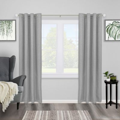 Clarissa 1-Inch Premium Decorative Curtain Rod in Brushed Nickel with Diamond Finials