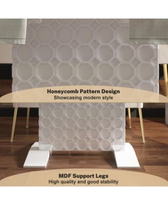 Glossy Wood Telescopic Dining Table