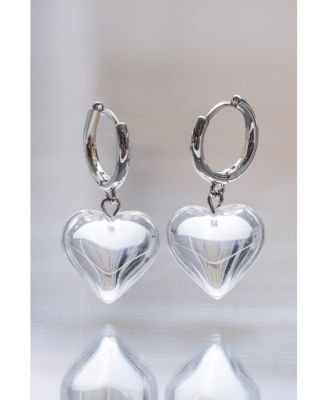 Frost Heart Necklace and Earrings Set