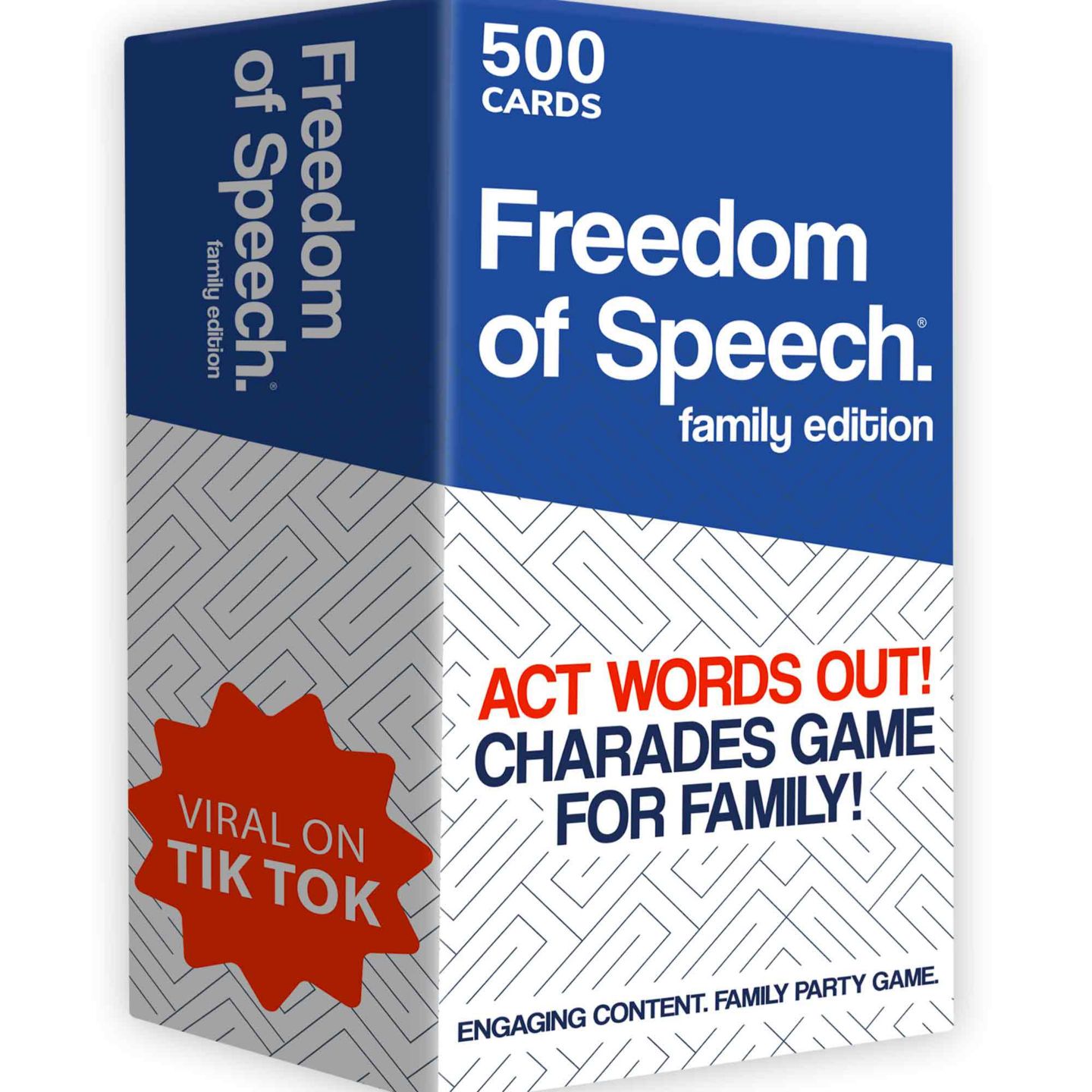 Детские карточные игры Quokka Freedom of Speech Word Guessing Party Card Game, 500-Piece, от 10 лет, цвет: Синий — фото 1
