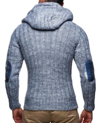 Men s Knitted Pullover | Long-Sleeved Slim fit Hoodie | Basic Winter Hoodie-Sweater for Men