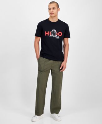 HUGO Dostalgi T-Shirt Manica Corta Uomo, Colore Naturale, Taglia S – Maglia Basic Di Qualità, Cotone Morbido, Stile Semplice E Minimal