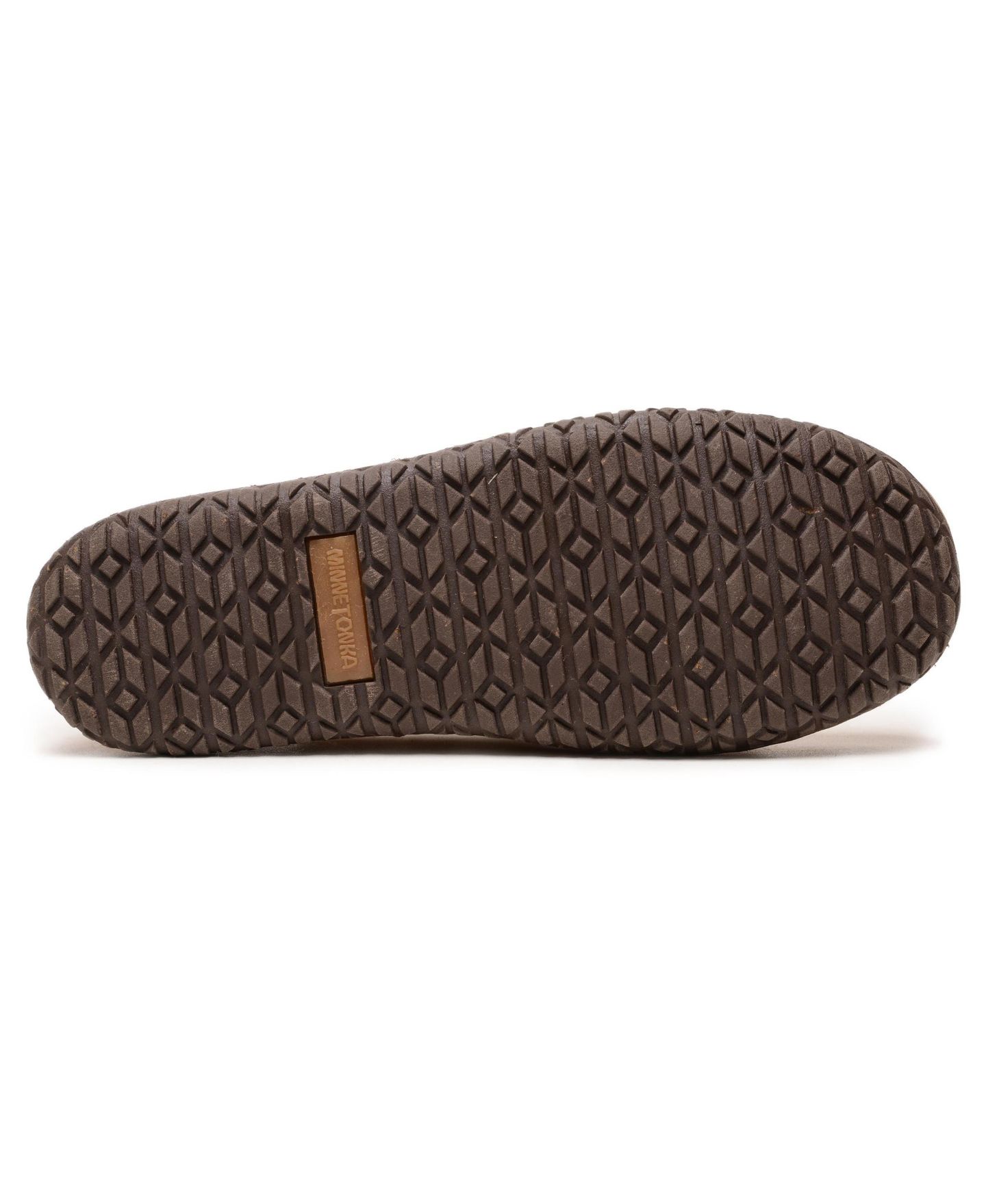 Мужские тапочки Minnetonka Suede Sheepskin Tobie Slippers, цвет: Коричневый — фото 6