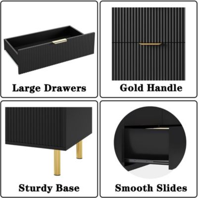 5 Drawer metal Dresser for Bedroom with Gold Handle Modern and Large Drawer Dresser