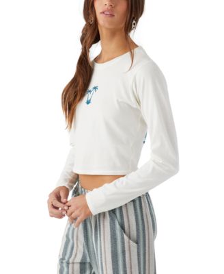 Juniors' Paradise Point Winter White Long-Sleeve T-Shirt