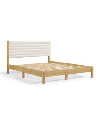 Adin Queen Platform Bed with Boucle Upholstery