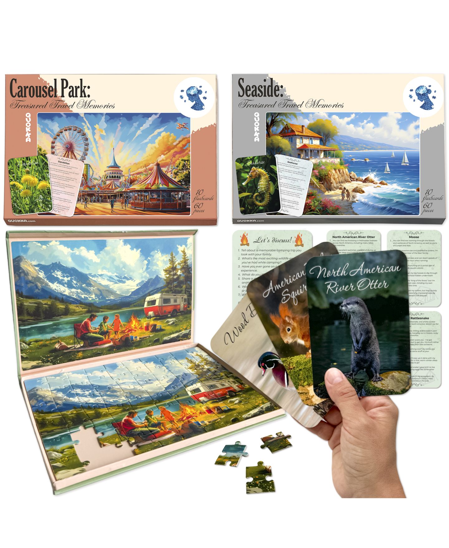 Детский пазл Quokka Large-Piece Dementia Jigsaw Puzzles, 60 Pieces, Ages 14+, цвет: Family Memories — фото 1