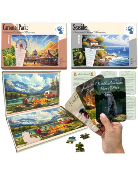 Детский пазл Quokka Large-Piece Dementia Jigsaw Puzzles, 60 Pieces, Ages 14+, цвет: Family Memories
