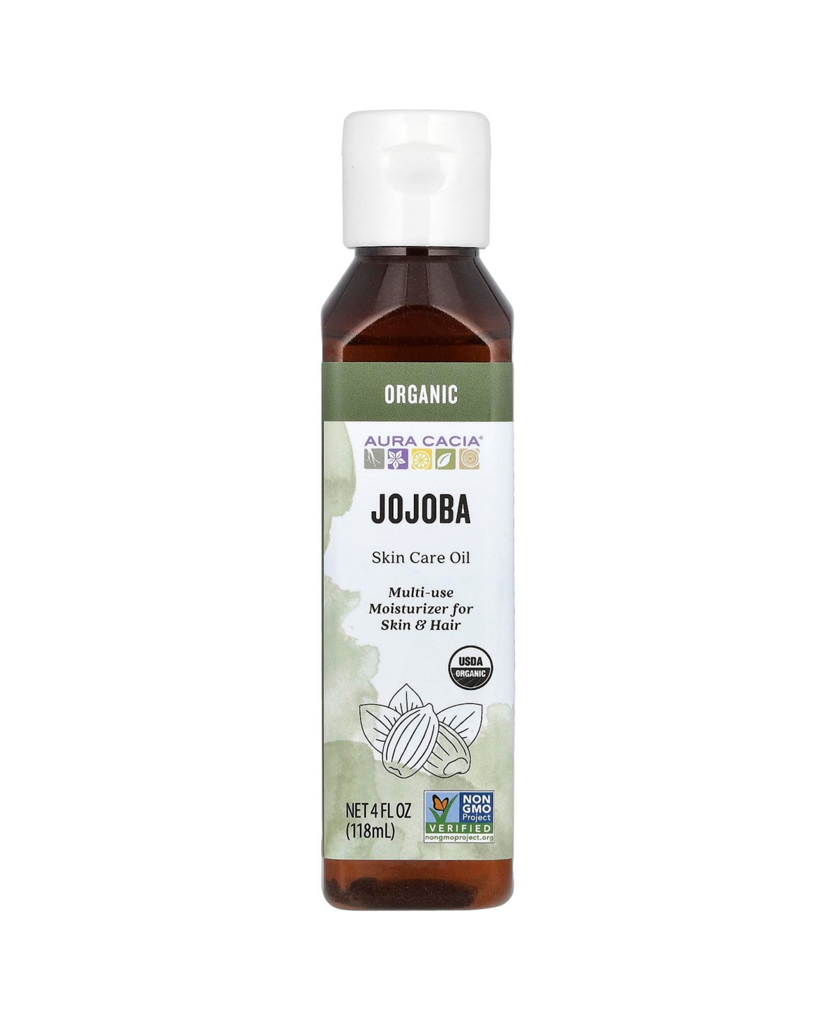 Organic Skin Care Oil Jojoba - 4 fl oz (118 ml)