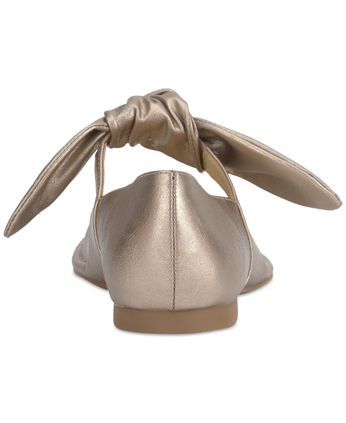 Jessica Simpson Women's Lysute Bow Knot Strap Ballet Flats In Gold Metallic