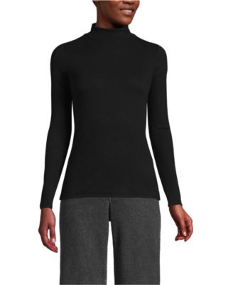 Women's Drapey Rib Skimming Long Sleeve Mock Neck