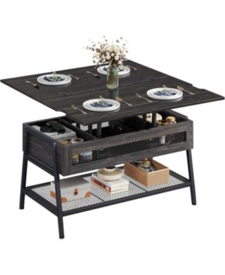 WLIVE Lift Top Coffee Table, 3 in 1 Multi-Function Coffee Table with ...