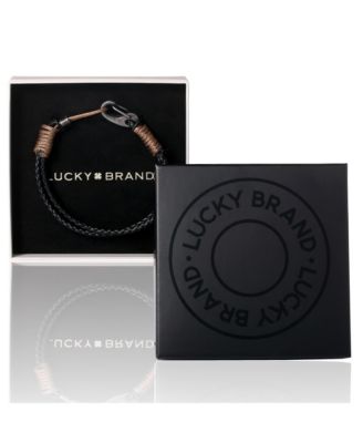 Black Braided Leather Bracelet - Rugged Men s Rope Bracelet