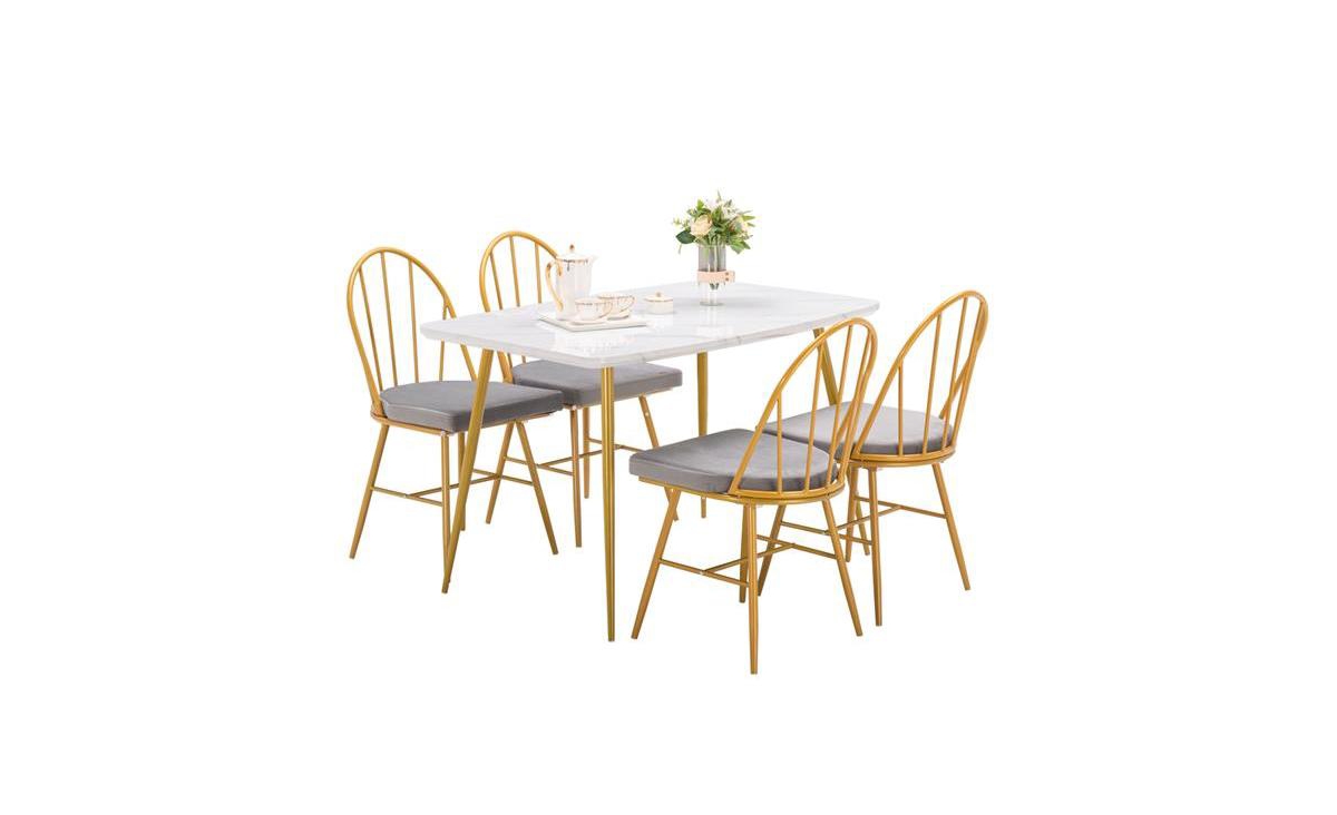 SlickblueMarble Dining Table – Elegant and Stylish Centerpiece for Your Dining Room - White