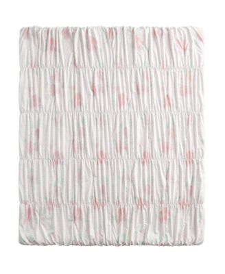 Tabitha Smocked Pink 5-Piece Microfiber Comforter Set - Full