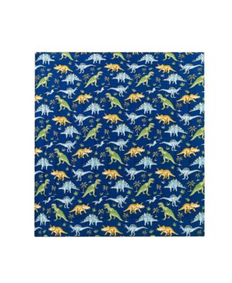 Watercolor Dinosaur Navy 4-Piece Microfiber Comforter Set - Full