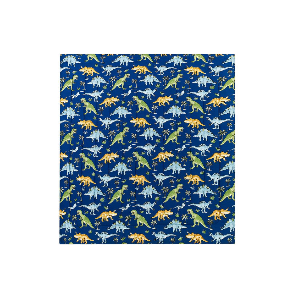 Alex + Bella Watercolor Dinosaur4-Piece Microfiber Comforter Set - - Navy