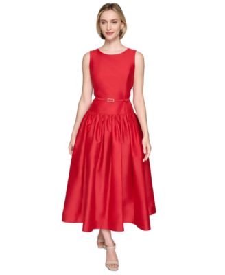 KARL LAGERFELD PARIS - Women's Taffeta Drop-Waist Ball Gown