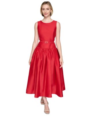 KARL LAGERFELD PARIS Women's Taffeta Drop-Waist Ball Gown - Macy's