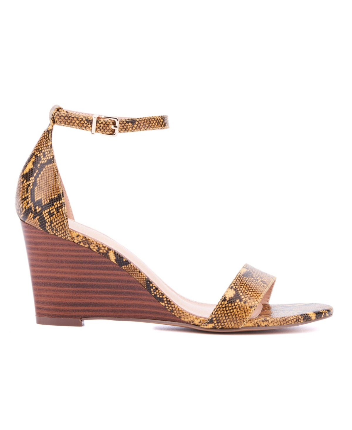 New York & Company Sharona Women's Ankle Wrap Wedge Sandals