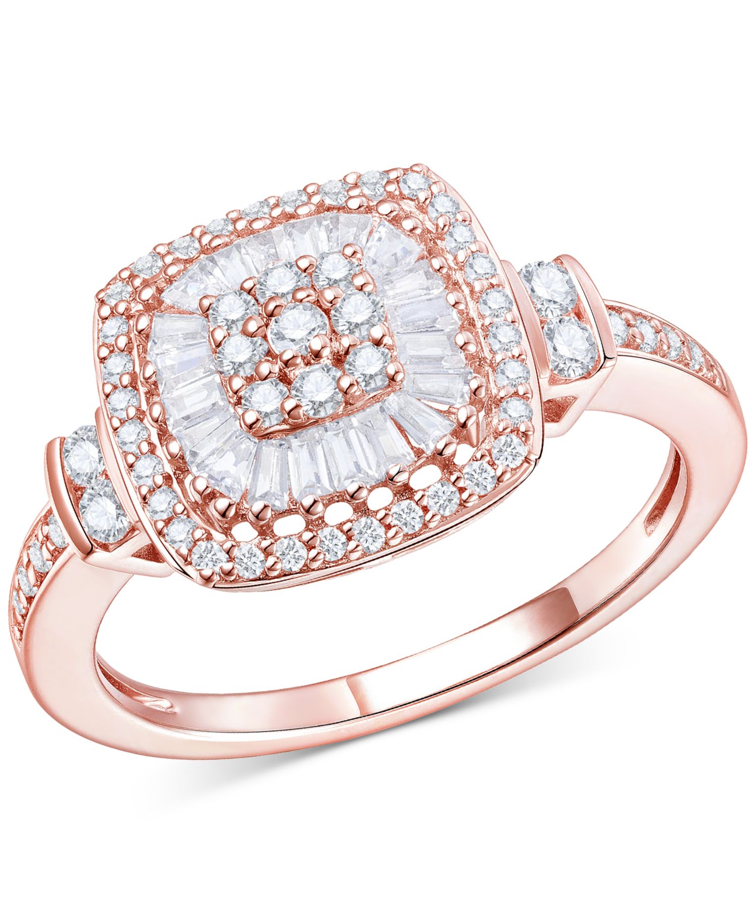Diamond Vintage-Inspired Ring (1/2 ct. t.w.) in 14k White, Yellow or Rose Gold