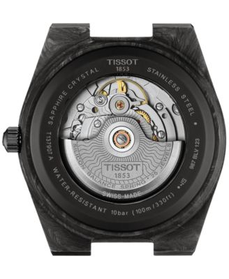 Men's Swiss Automatic PRX Powermatic 80 Black Rubber Strap Watch 40mm