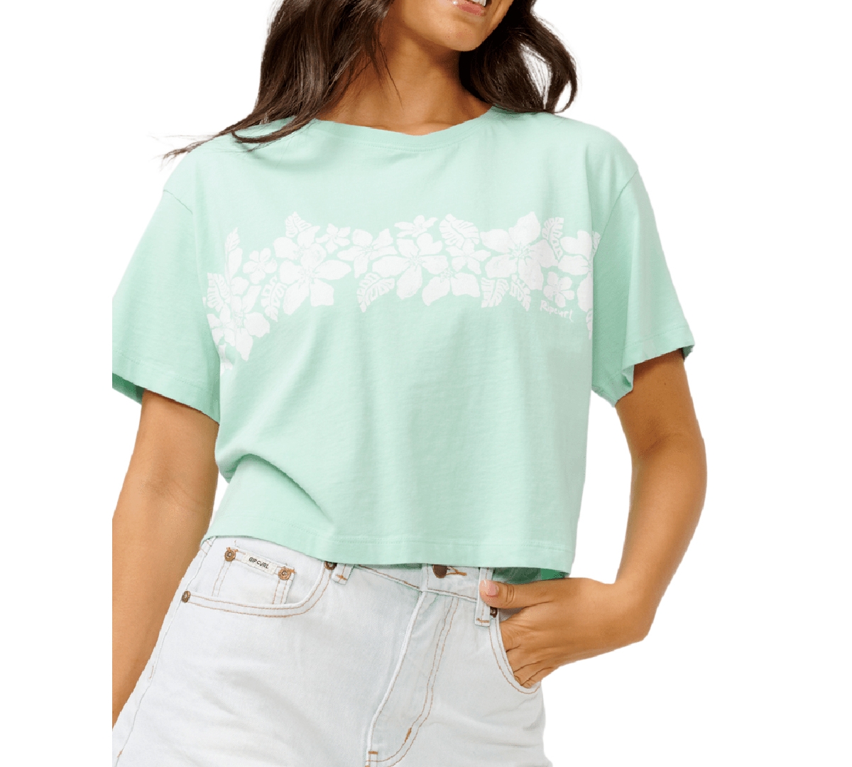 Rip Curl Juniors' Waikiki Short-Sleeve Cropped T-Shirt
