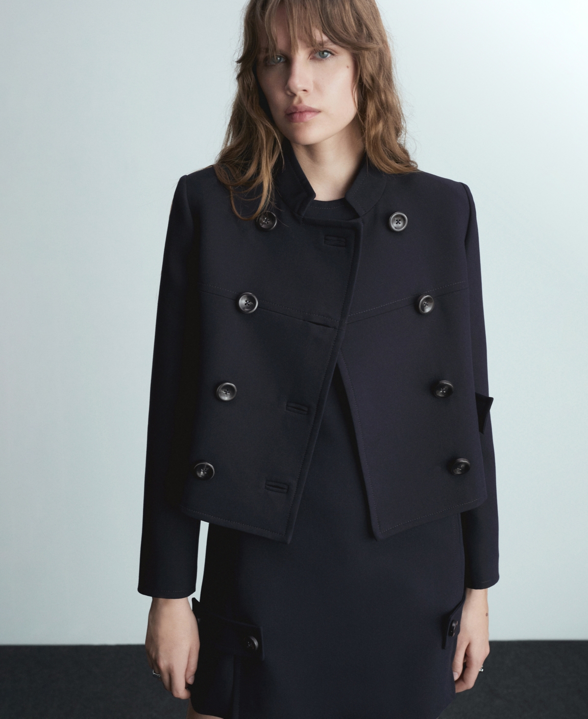 Mango Women's Double-Breasted Cropped Jacket