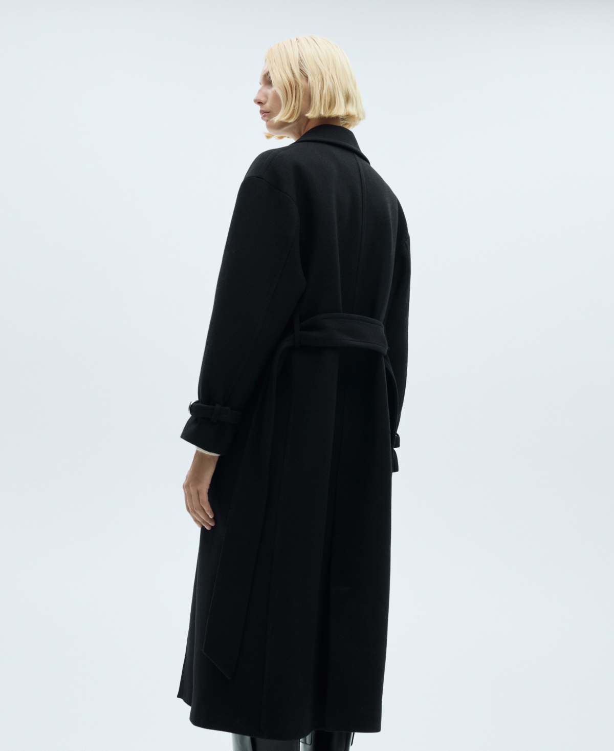 Mango Women's Maxi Lapel Manteco Wool Coat In Black