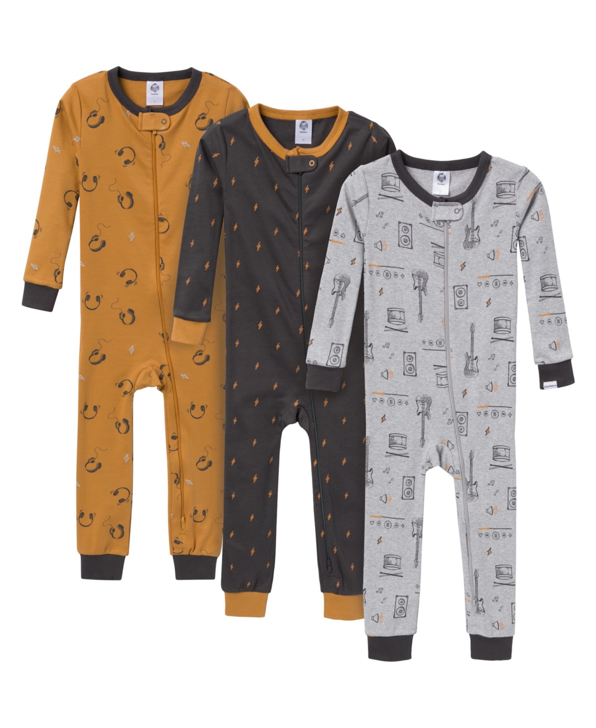 Gerber Baby Boys Snug Fit Footless Pajamas, 3-Pack