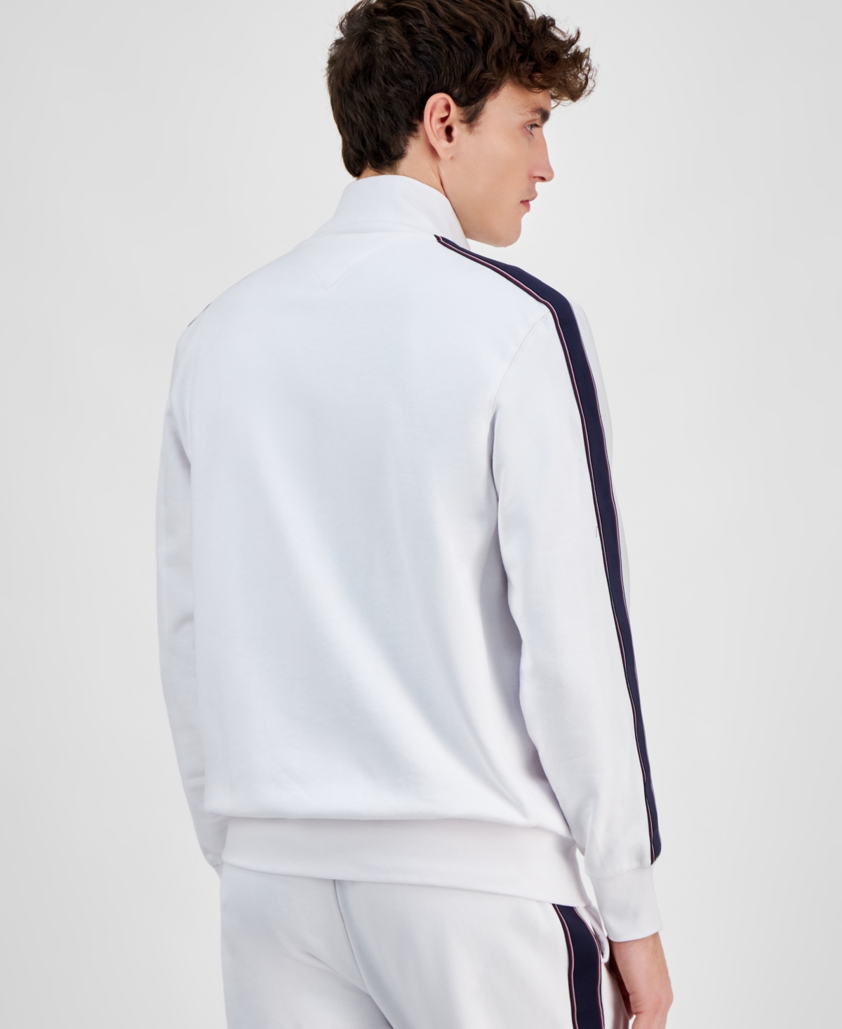 TOMMY HILFIGER MEN'S GLOBAL STRIPE ZIP-FRONT TRACK JACKET 