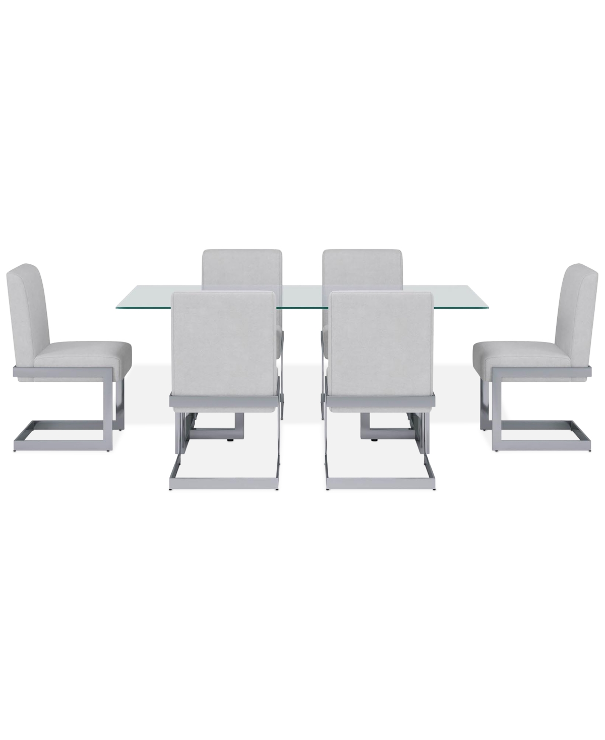 MACY'S EMILA 7 PC. DINING SET (RECTANGULAR TABLE & 6 CHAIRS), CREATED FOR MACY'S 