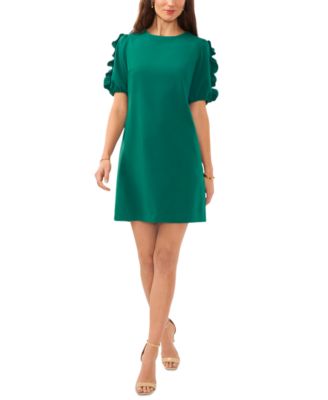 MSK - Petite Ruffled-Sleeve Mini Sheat Dress