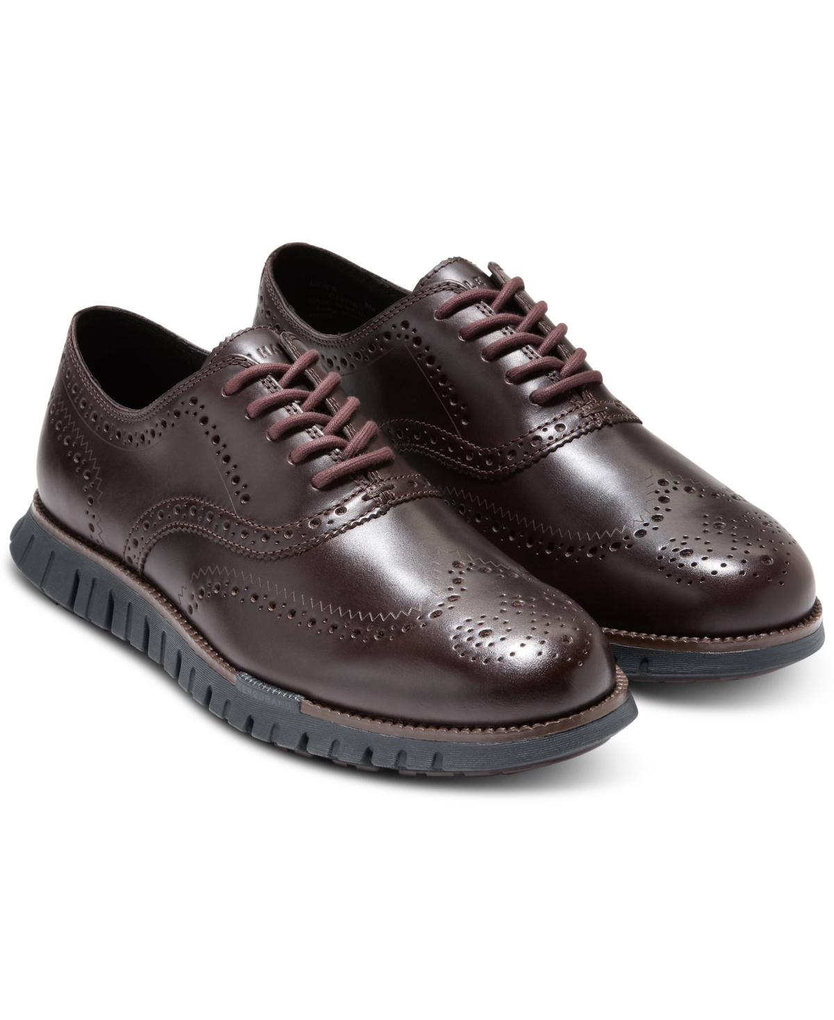 Cole Haan Men's ZERGRAND Remastered Wingtip Oxford Dress Shoe -/ Black
