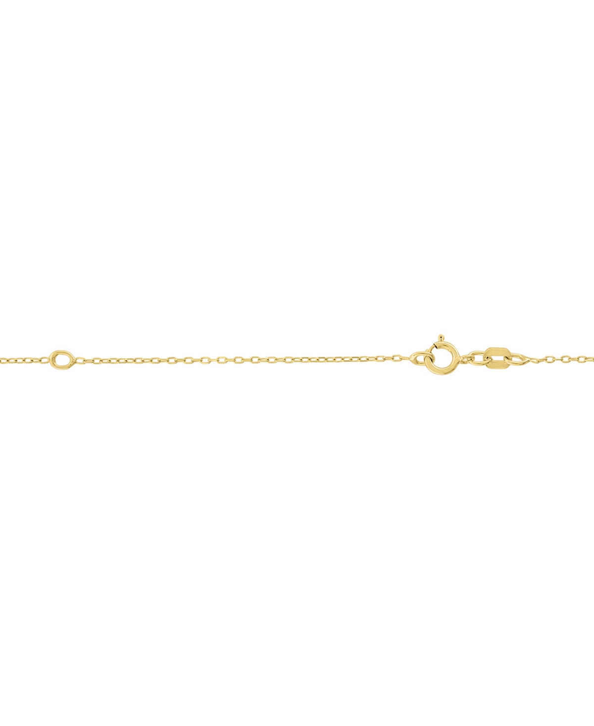 MACY'S DIAMOND ACCENT HEART ANCHOR PENDANT NECKLACE IN STERLING SILVER & 14K GOLD-PLATED STERLING SILVER, 1 