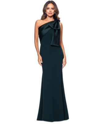 Women's Bow-Trimmed One-Shoulder Gown