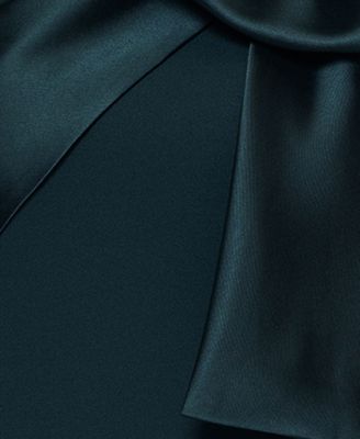 Women's Bow-Trimmed One-Shoulder Gown