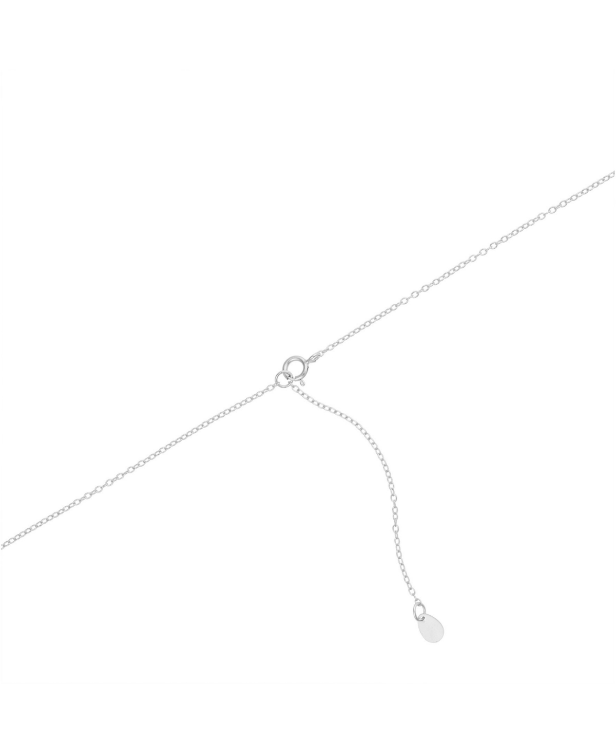Macy's Cubic Zirconia Openwork Compass Pendant Necklace, 16" + 2" Extender In Silver