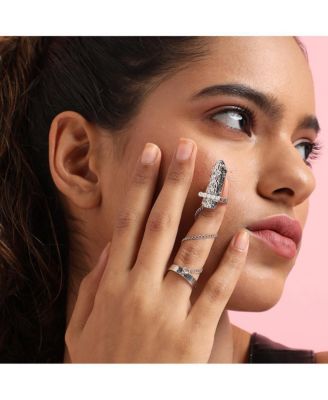 Women's Dented Wrap Nail Ring