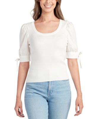 BCX - Juniors' Puff-Sleeve Blouse