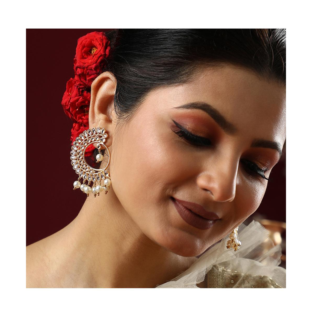 Sohi Women's The Tawus Statement Earrings In Gold