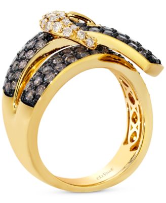 Chocolate Diamond & Nude Diamond Belt Buckle Ring (2-1/2 ct. t.w.) in 14k Gold