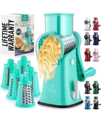 Rotary Cheese Grater with 5 Interchangeable Stainless Steel Blades