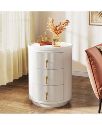 Set, 2-Piece, Engineered Wood, 3 Drawers, No Assembly, Modern Storage, Nightstand