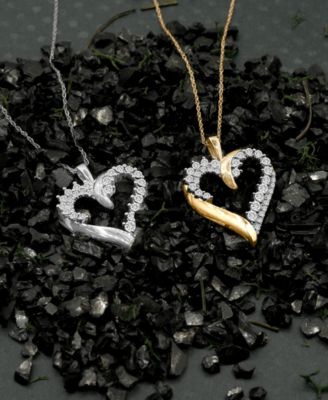 Diamond Open Heart 18" Pendant Necklace (1/2 ct. t.w.) , Created for Macy's