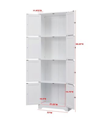 - Lyons 4-Tier 68" Kitchen Pantry Storage Cabinet with 8 Doors