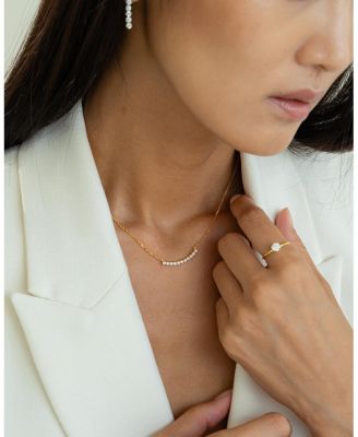 Sterling Silver 18k Gold Plated Josephine Necklace Holiday Gift Idea