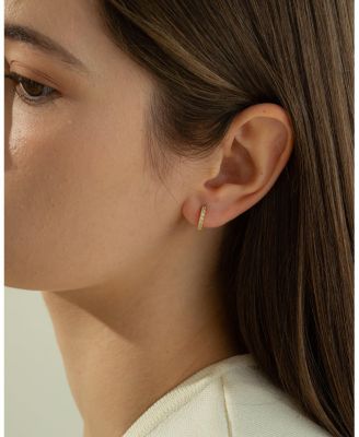 Sterling Silver 18k Gold Plated Ophelia Huggies Holiday Gift Idea