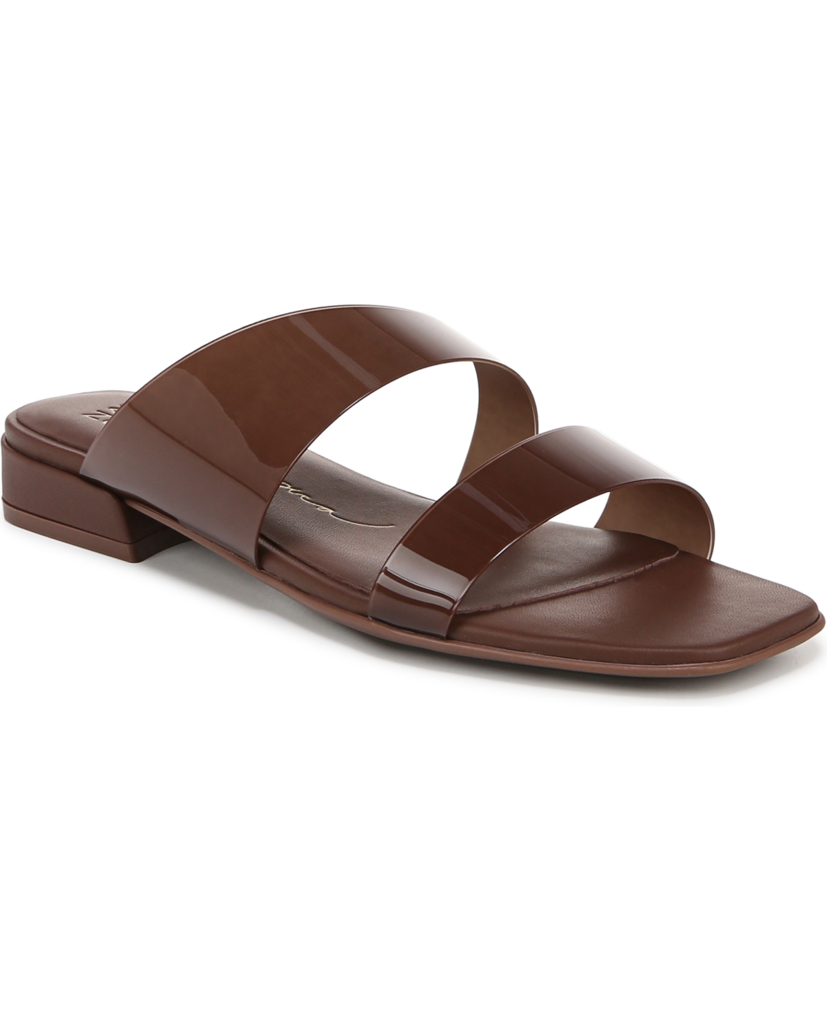 Naturalizer Illuminate-Low Square Toe Slide Sandals - Shade 1 Deep Frosted PVC